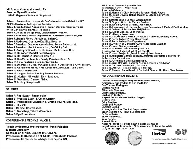 New Jersey, Papanicolau, & Prostate Screening , Free.