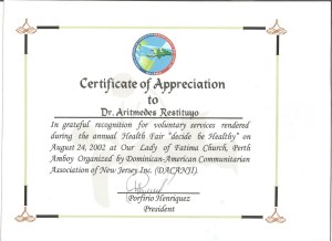 Dacanji, 1 First Health Fair 2001.