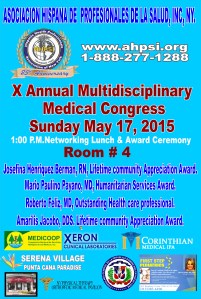 AHPSI, Congreso 2015 ,sign award